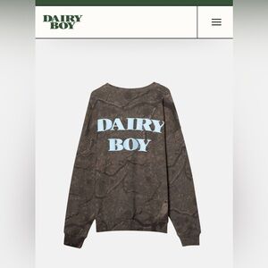 NWT Dairy Boy River Camo Crewneck Powder Blue Puff Print size Large